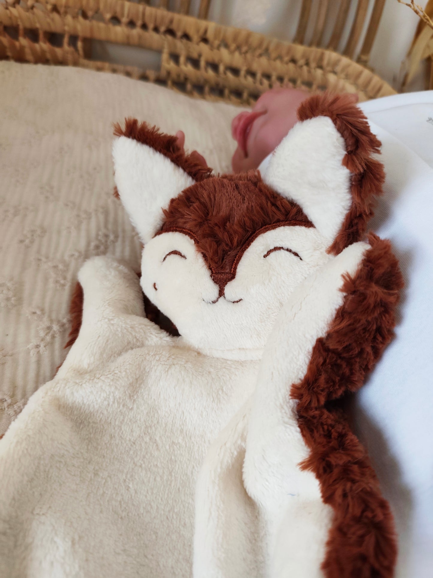 Doudou RENARD terracotta fourrure