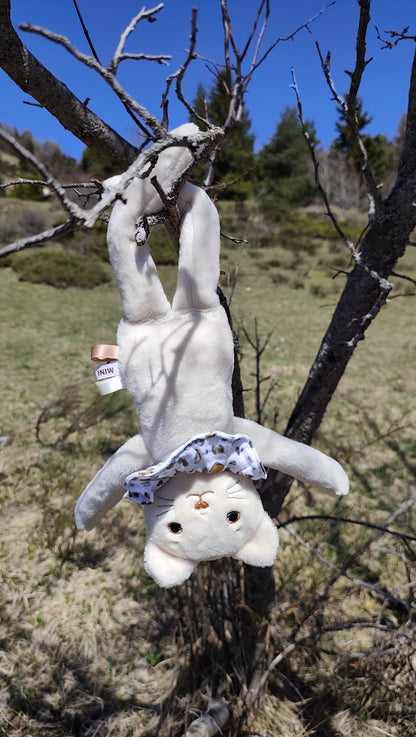 Peluche poupée chat ECRU 35 cm