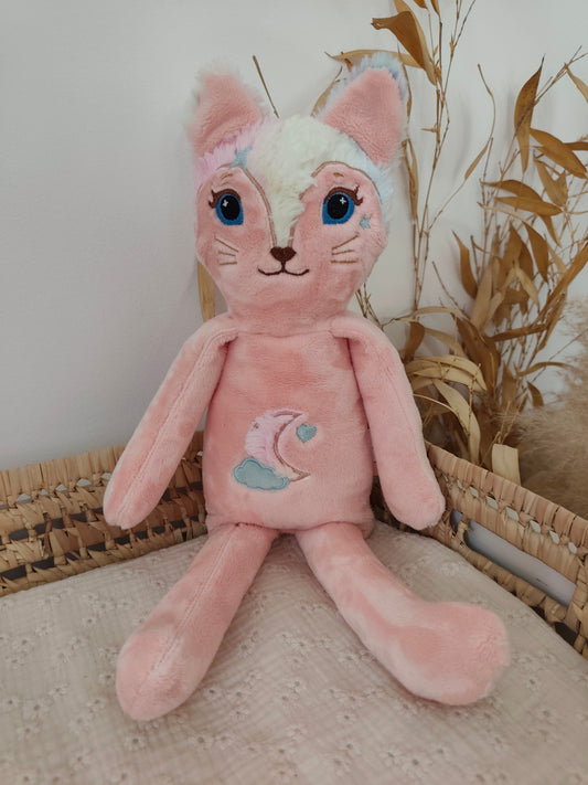 Peluche poupée chat LUNA 45 cm
