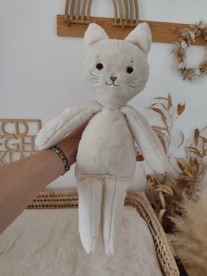 Peluche poupée chat LATTE 45 cm