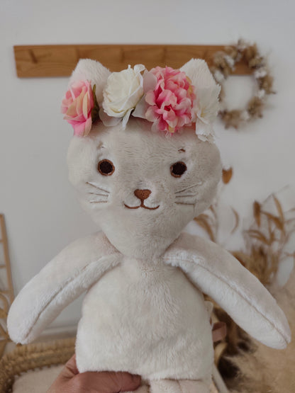 Couronne de fleurs pour poupée peluche