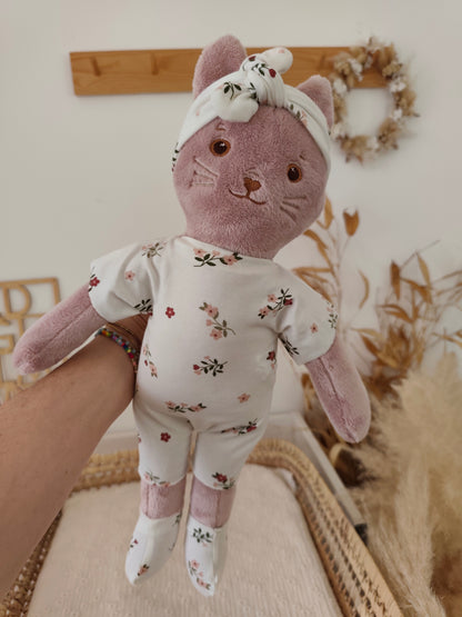 Tenue COMBINAISON fleurie pour poupée peluche 45 cm