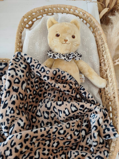 Peluche poupée chat BISCUIT 45 cm