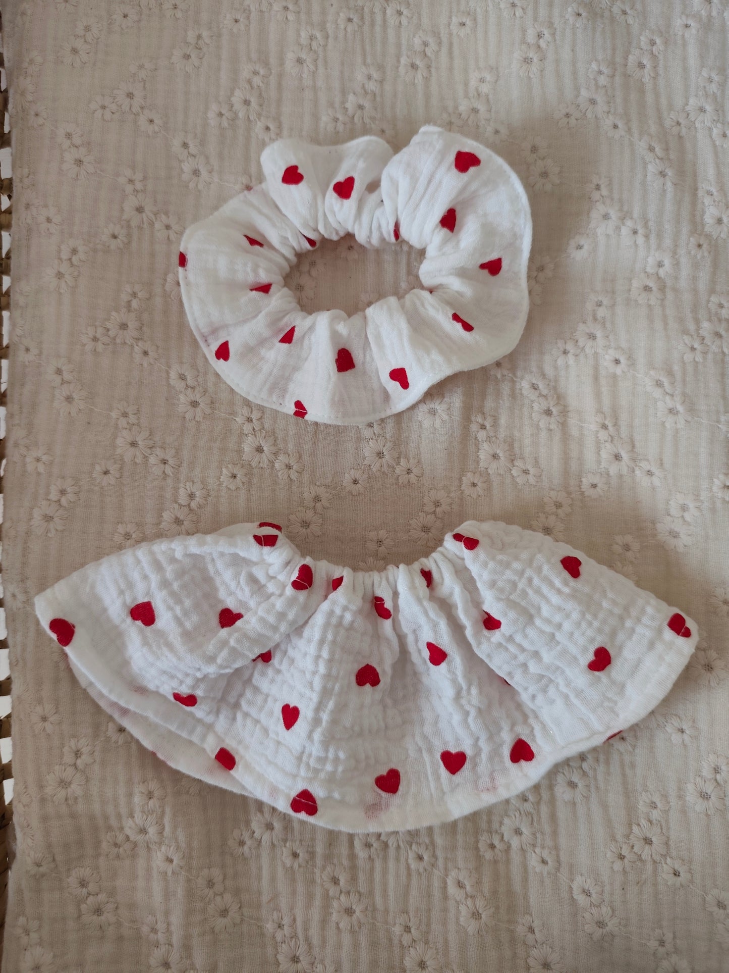 Jupe + collerette pour poupées 45 cm