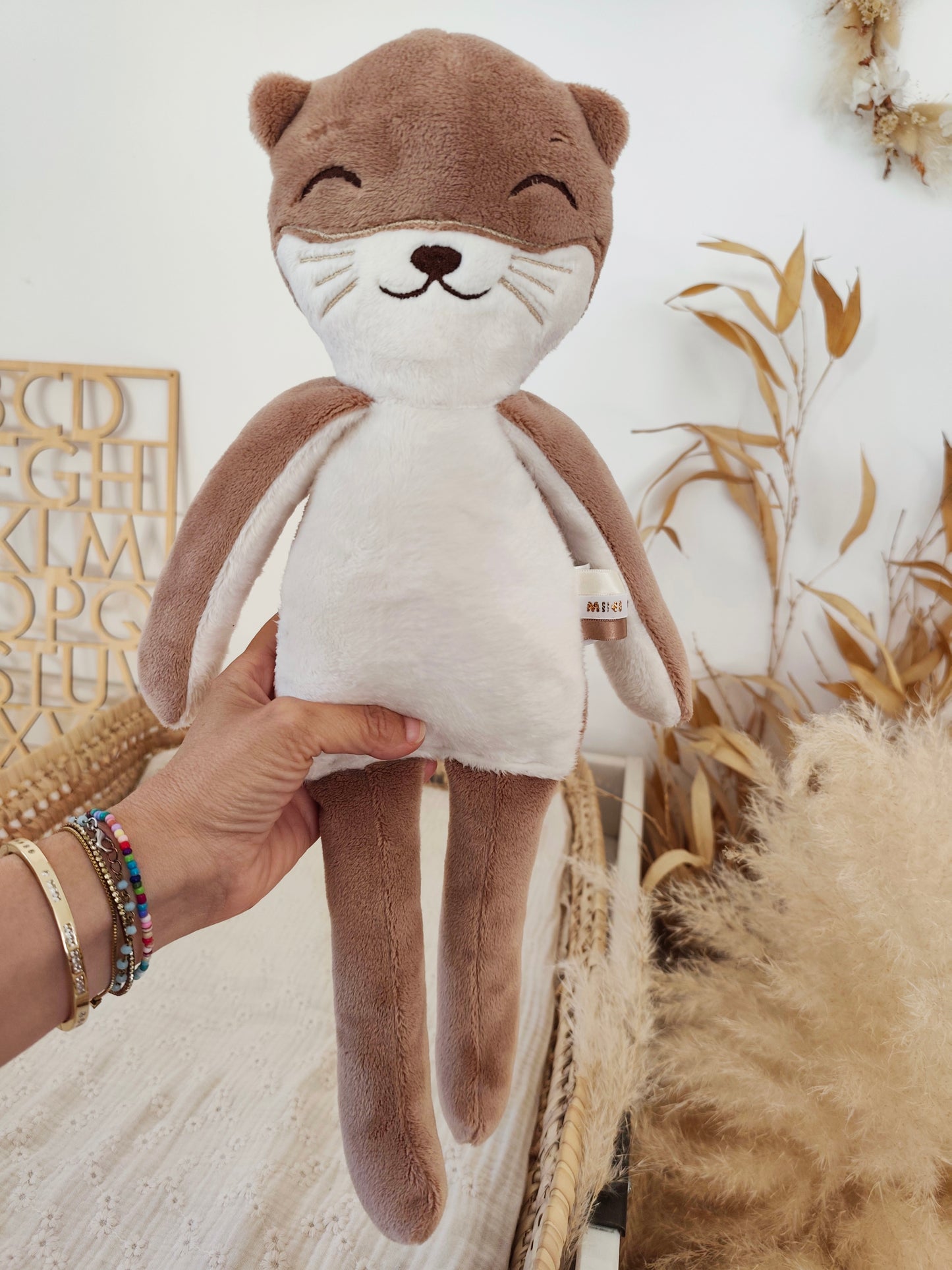 Peluche poupée chat LOUTRE 45 cm