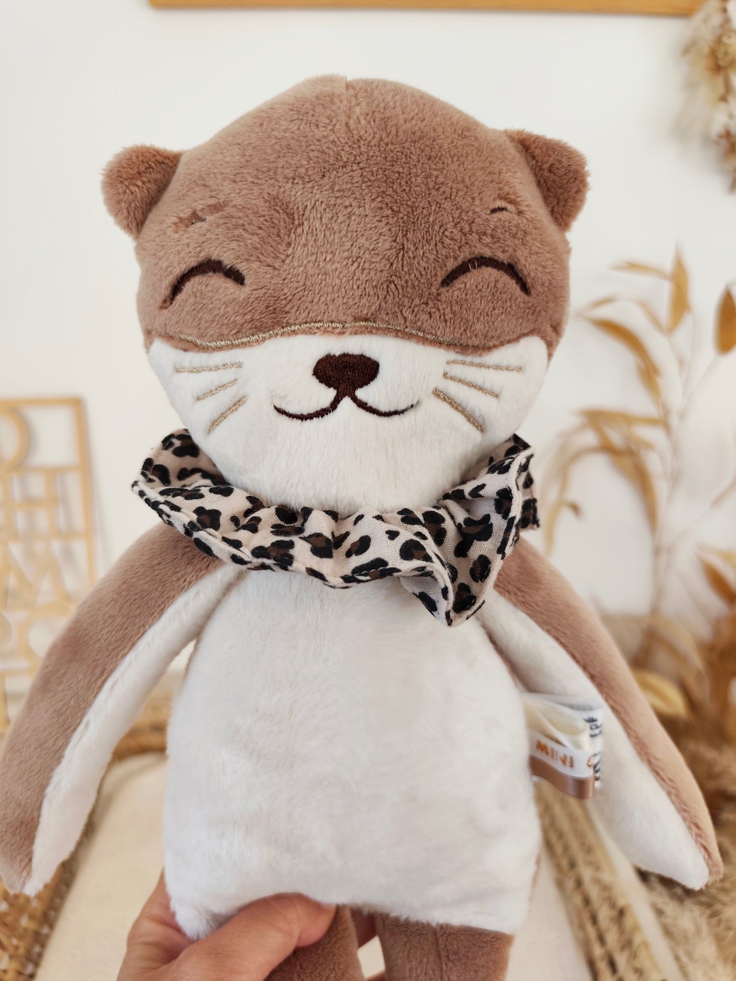 Peluche poupée chat LOUTRE 45 cm