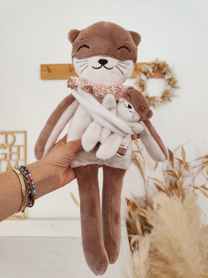 Peluche poupée chat LOUTRE 45 cm