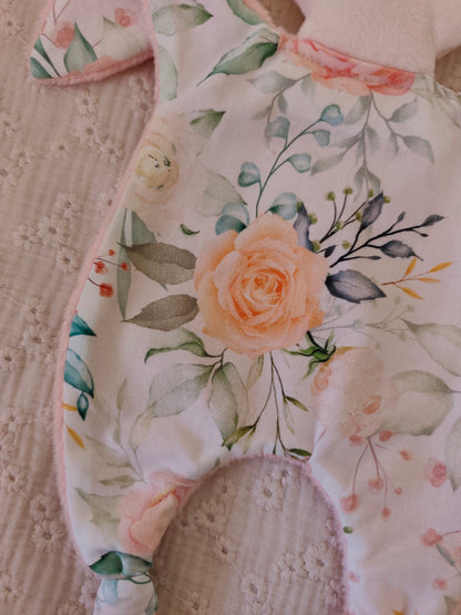 Grand doudou lapin BIG FLOWERS