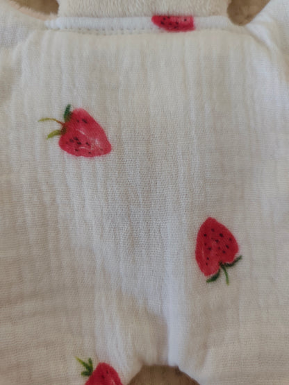 Mini doudou lapin FRAISES