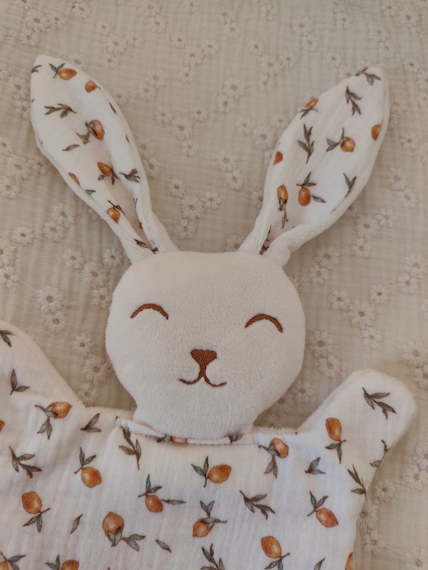 Grand doudou lapin CITRON