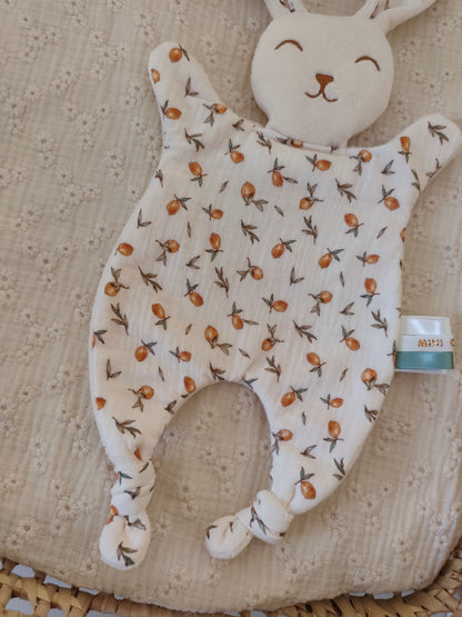 Grand doudou lapin CITRON