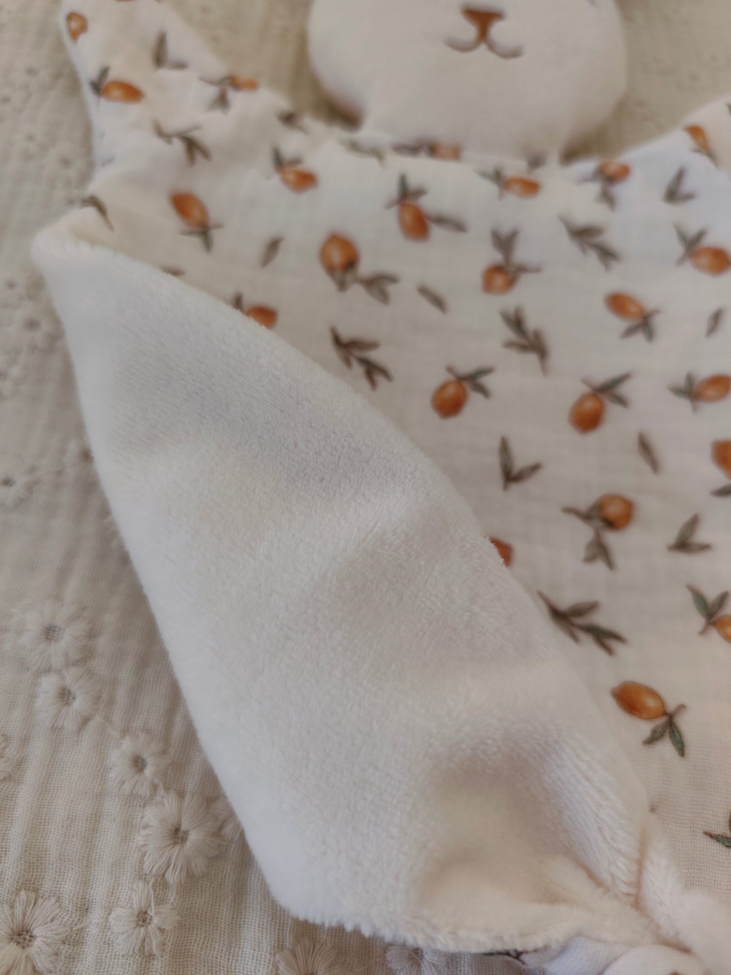 Grand doudou lapin CITRON