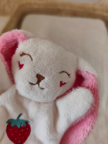 Doudou RECONFORT lapin FRAISE