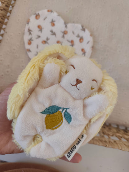 Doudou RECONFORT lapin CITRON