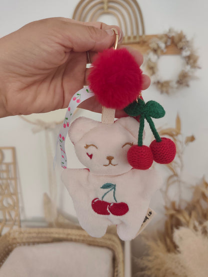 GRI-GRI porte clé ours CERISE