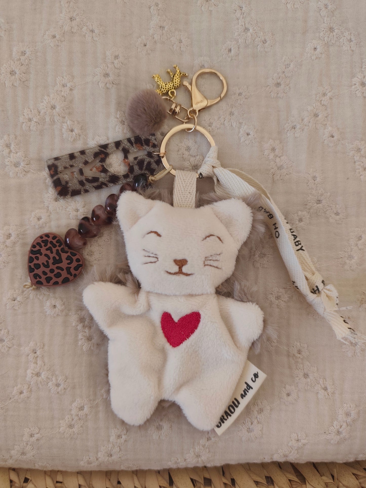 GRI-GRI porte clé chat LEOPARD