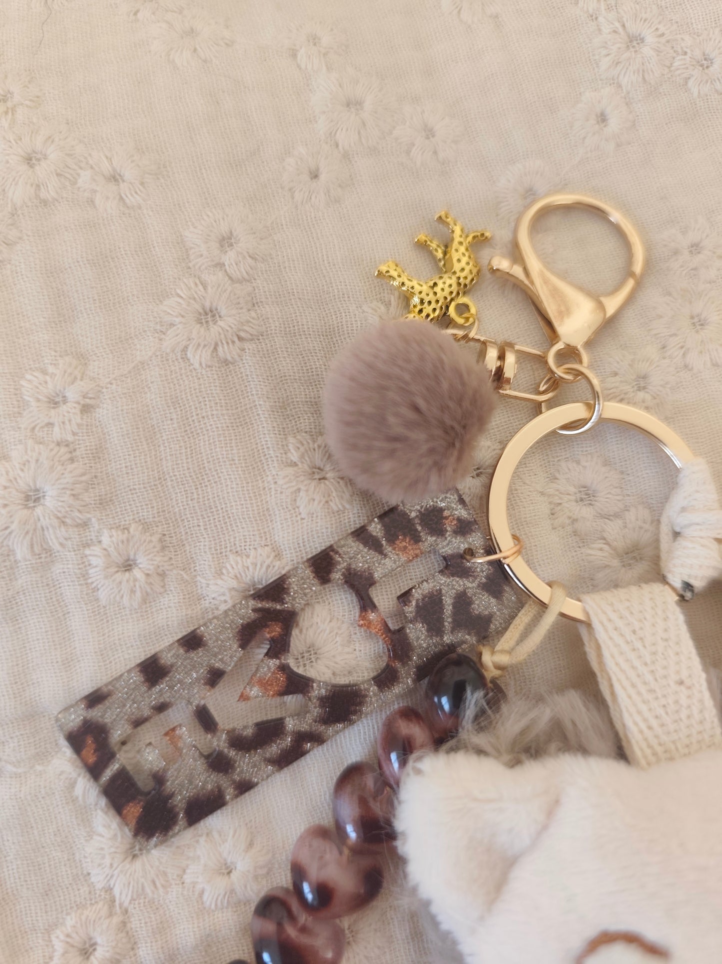 GRI-GRI porte clé chat LEOPARD