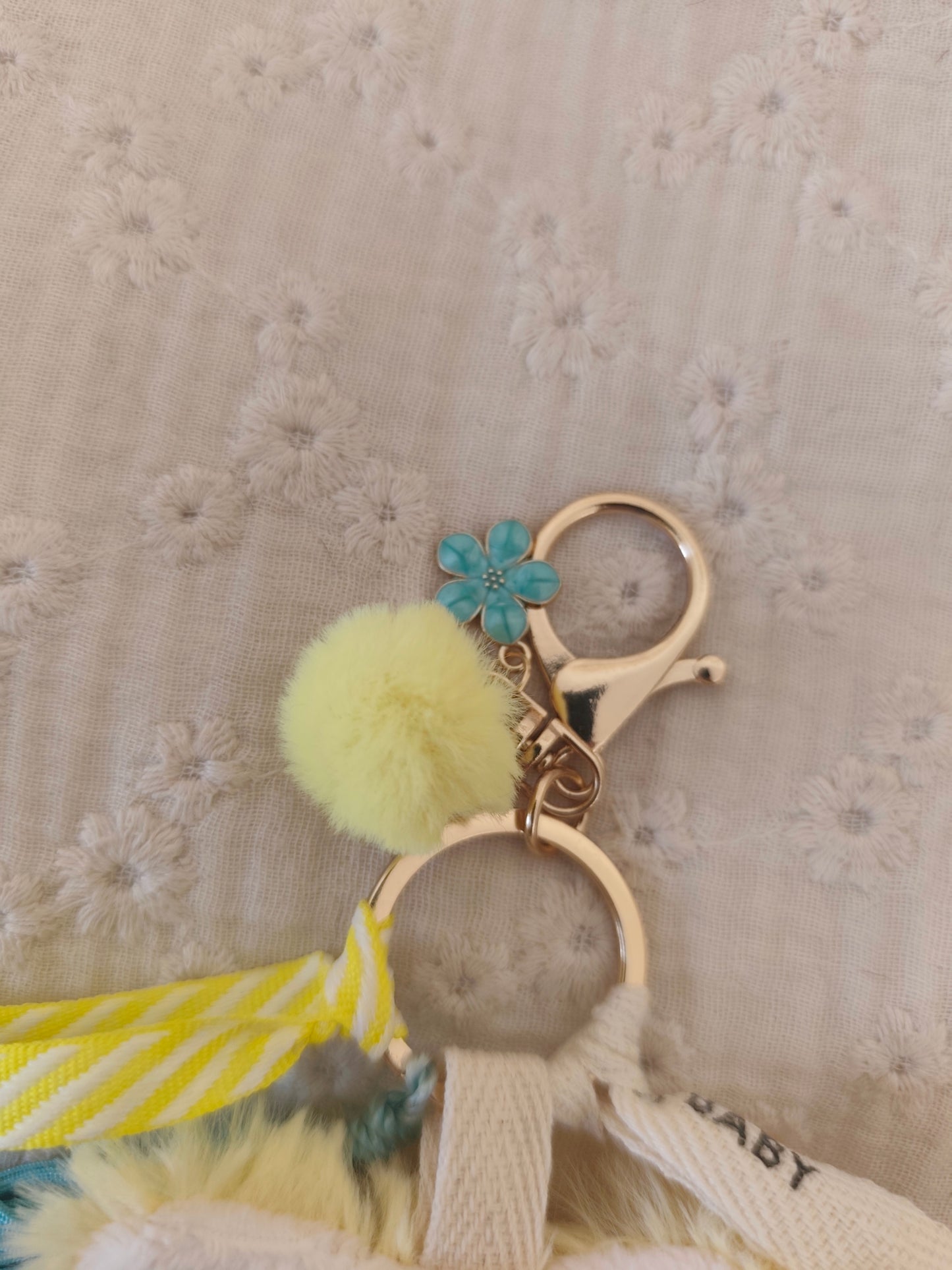 GRI-GRI porte clé ours CITRON