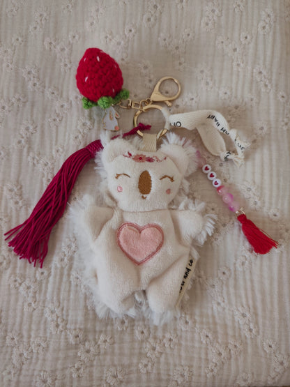 GRI-GRI porte clé koala FRAISE