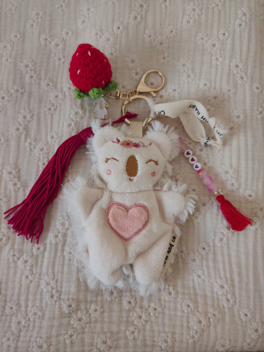 GRI-GRI porte clé koala FRAISE