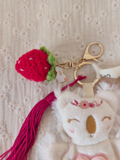 GRI-GRI porte clé koala FRAISE