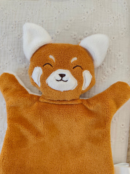 Doudou PANDA ROUX minky