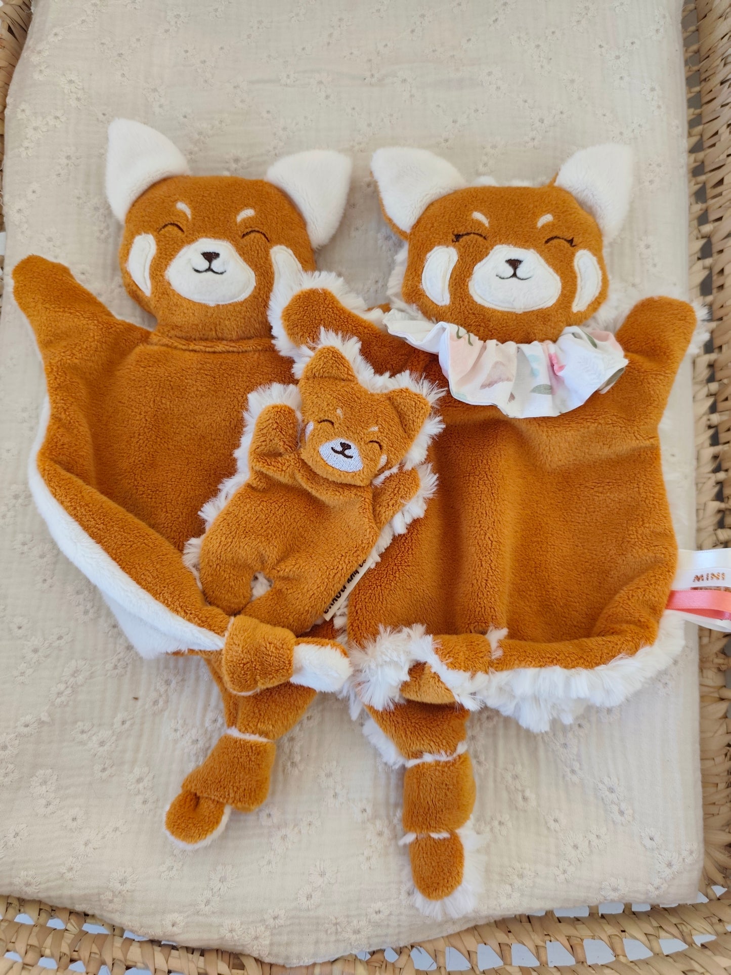 Doudou PANDA ROUX minky
