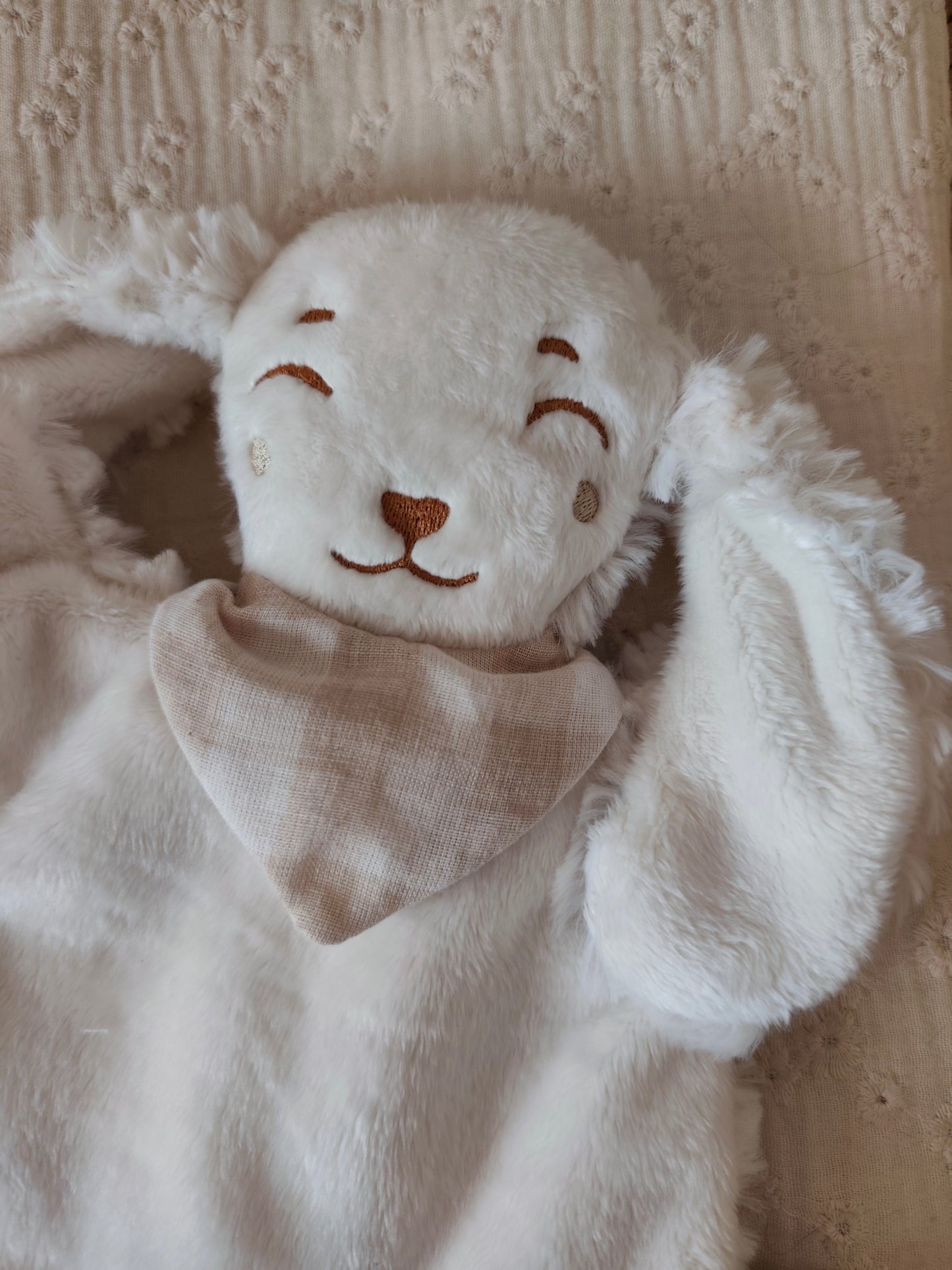 Doudou CHIOT écru fourrure