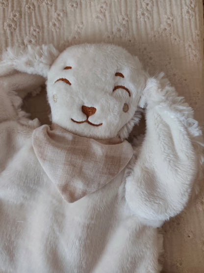 Doudou CHIOT écru fourrure