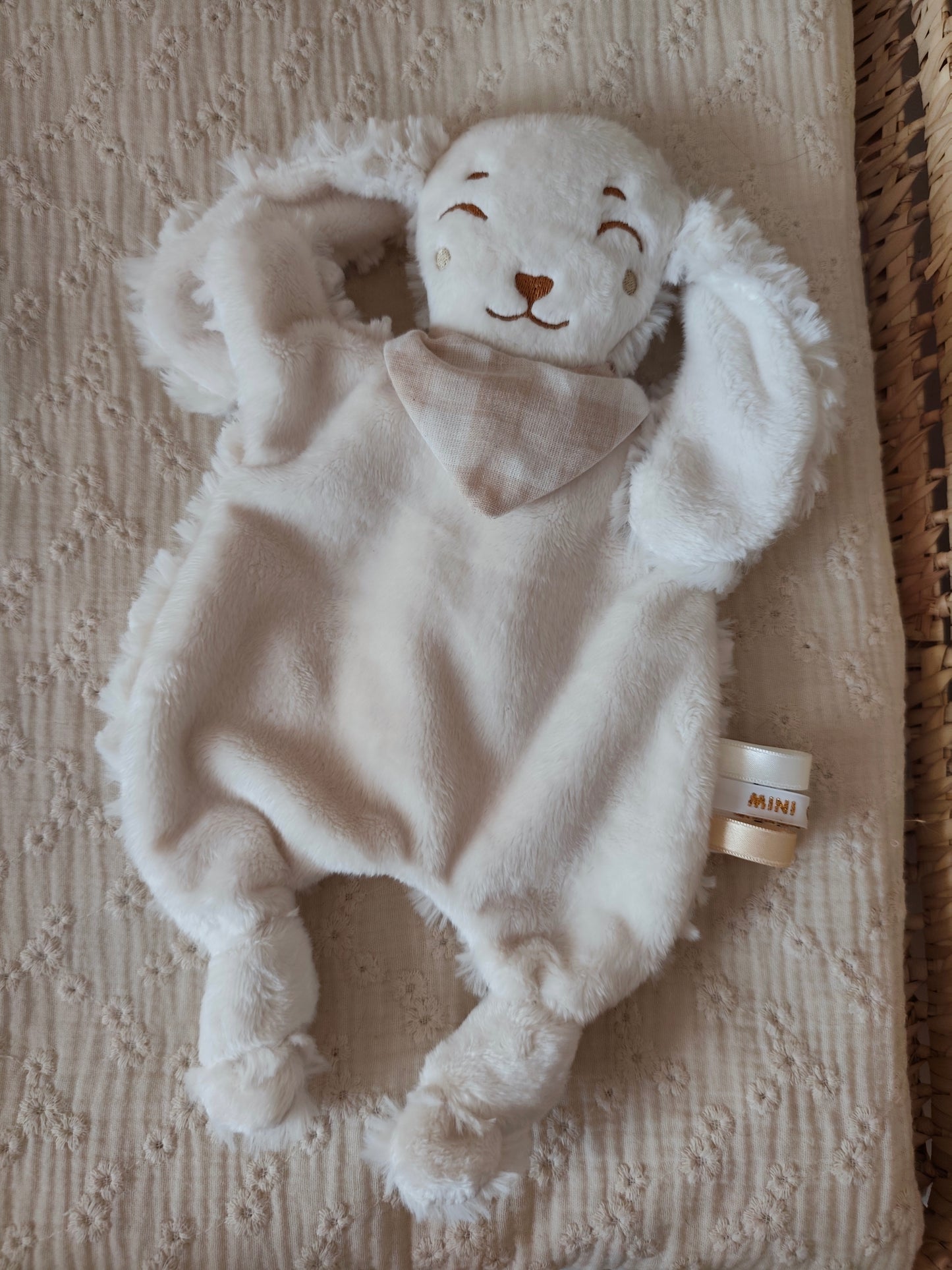 Doudou CHIOT écru fourrure