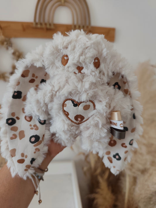 Peluche KAWAII vichy léopard