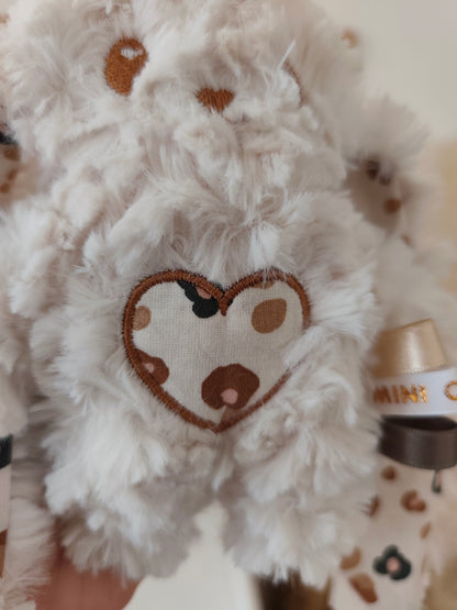 Peluche KAWAII vichy léopard
