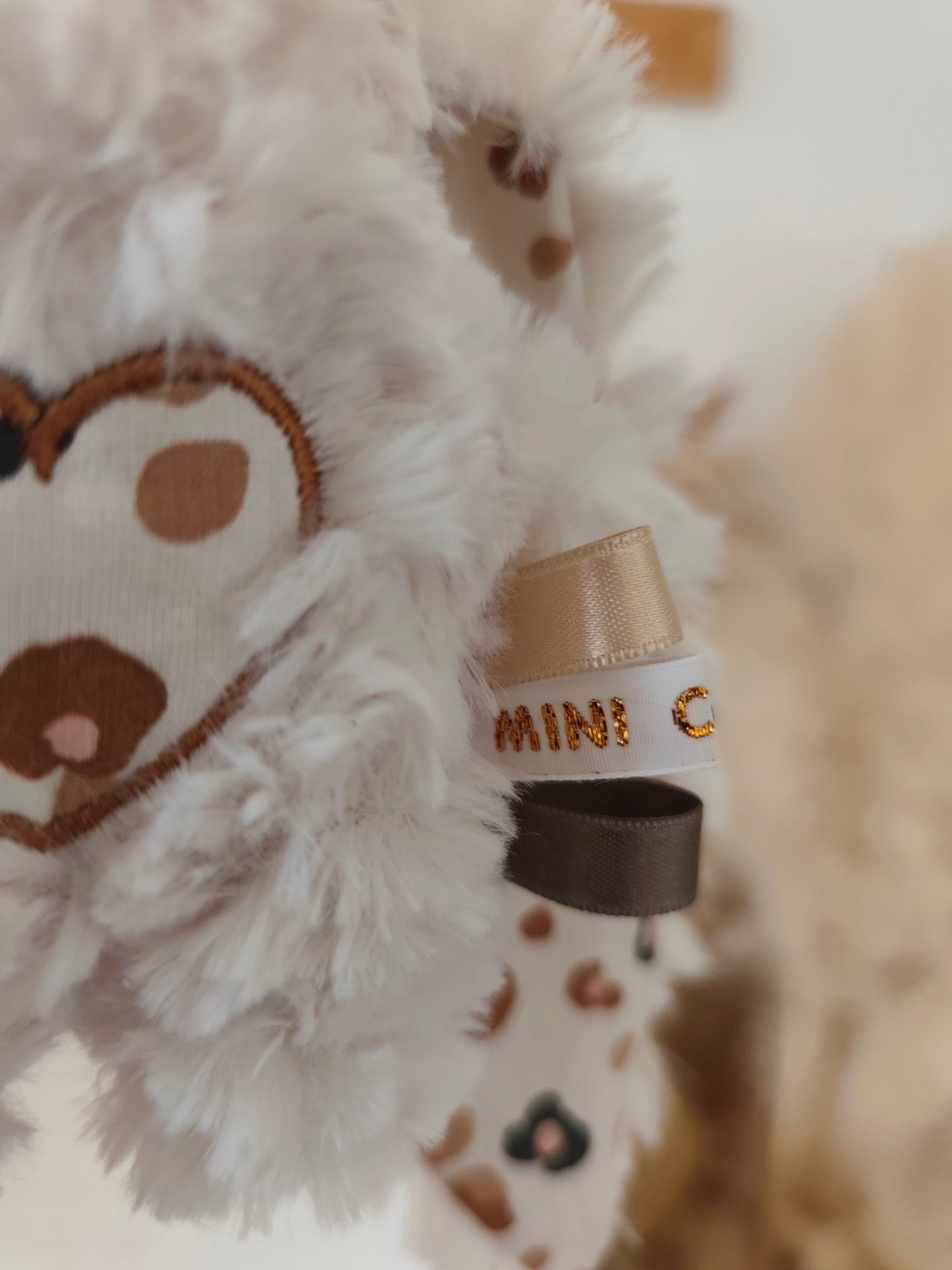 Peluche KAWAII vichy léopard