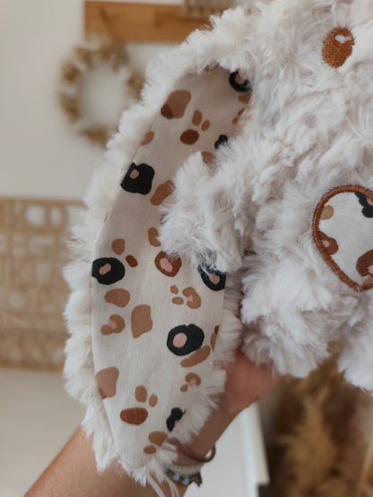 Peluche KAWAII vichy léopard