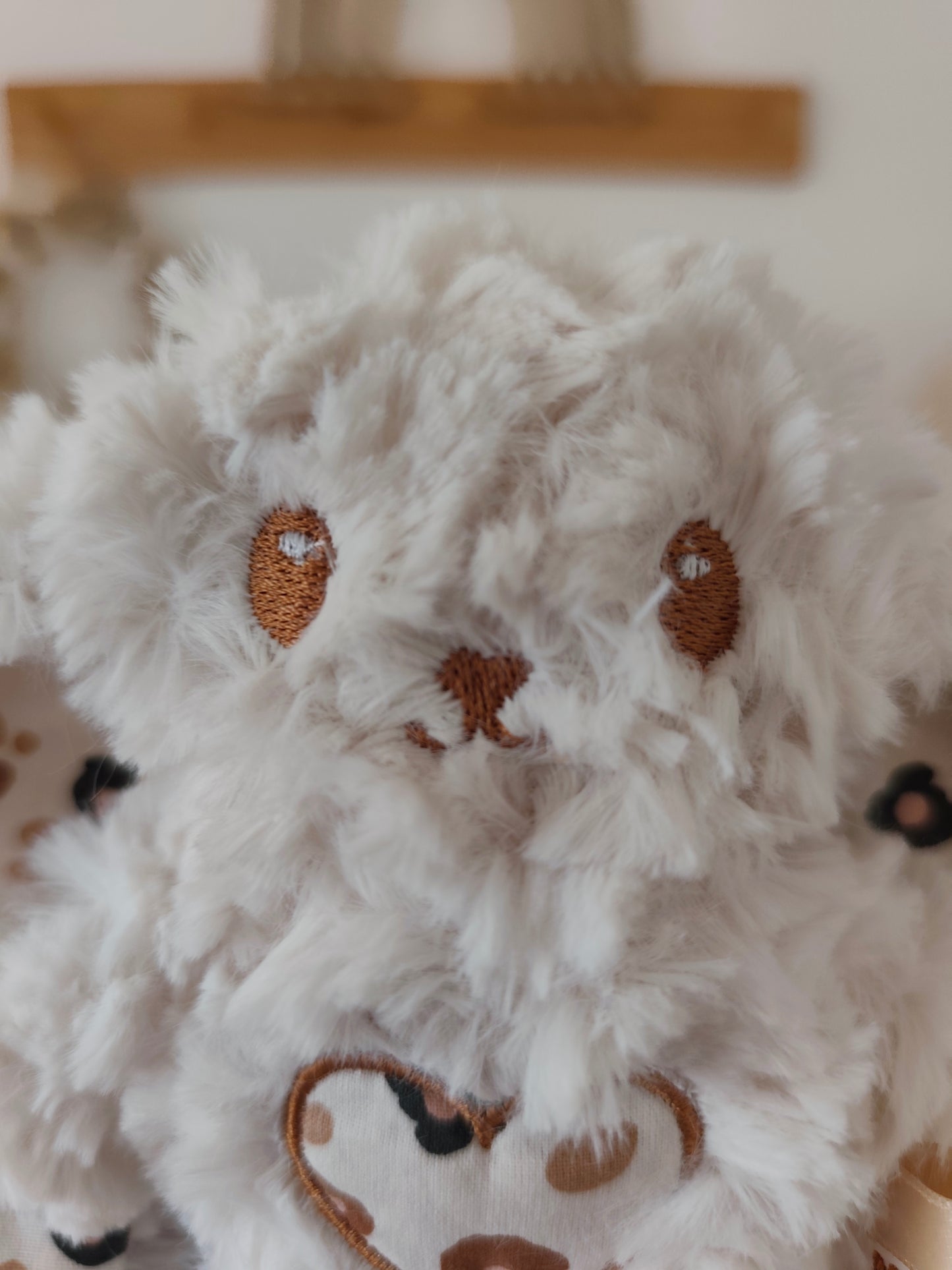 Peluche KAWAII vichy léopard