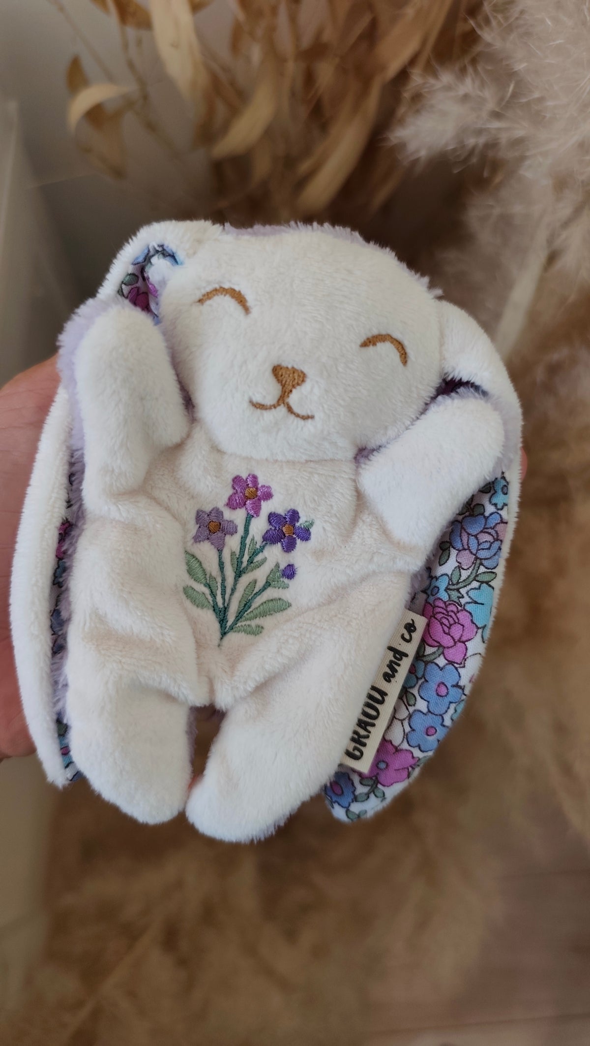 Doudou RECONFORT lapin VIOLET
