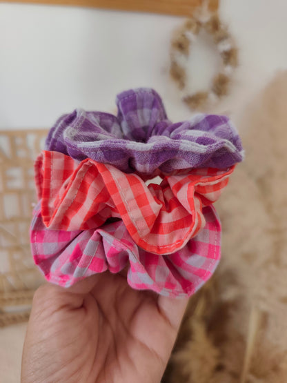 Chouchou VICHY élastique pour cheveux / Femme et Fille