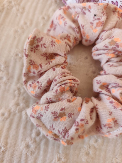 Chouchou FLEURI élastique pour cheveux / Femme et Fille