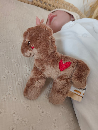 Hochet CHEVAL polaire marron éveil bébé