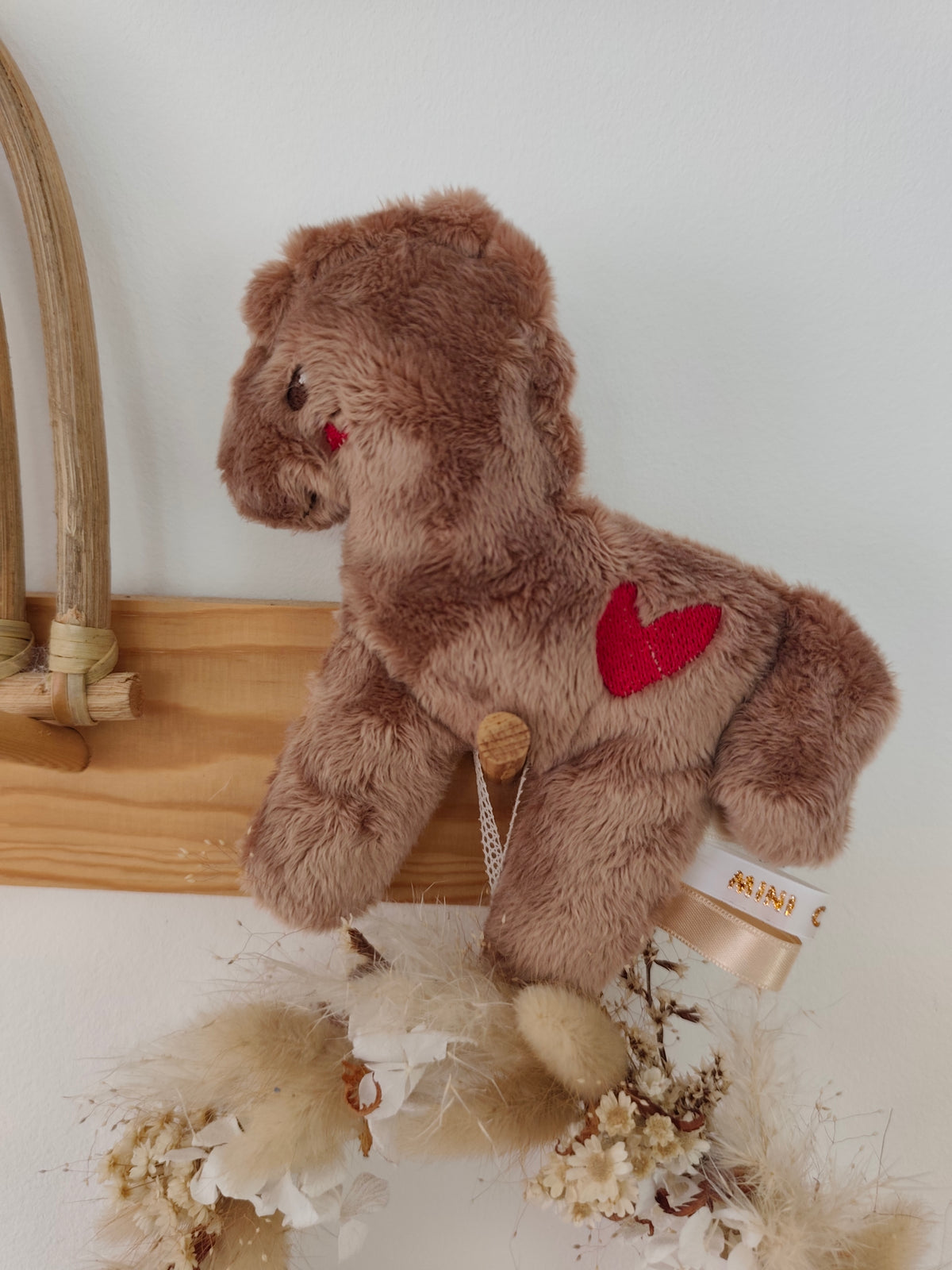 Hochet CHEVAL polaire marron éveil bébé