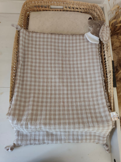 Couverture TECKEL polaire vichy