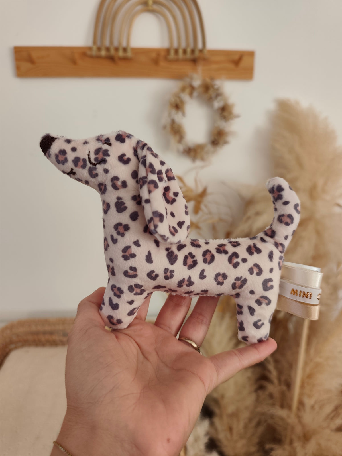 Peluche TECKEL (petit modèle) léopard