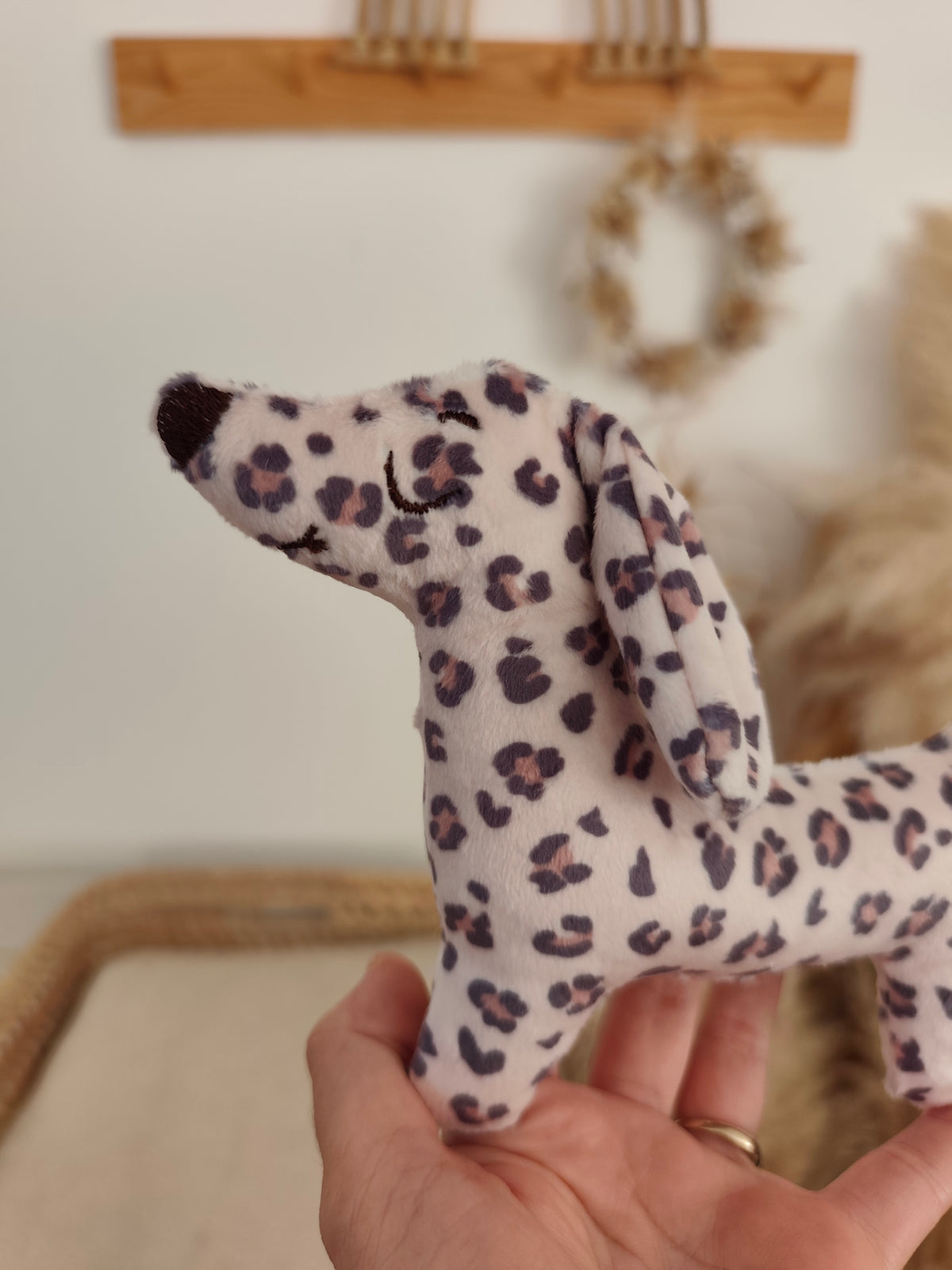 Peluche TECKEL (petit modèle) léopard