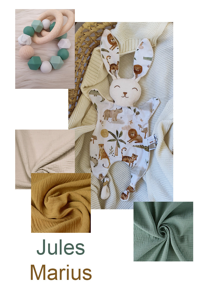 Grand doudou lapin SAVANE