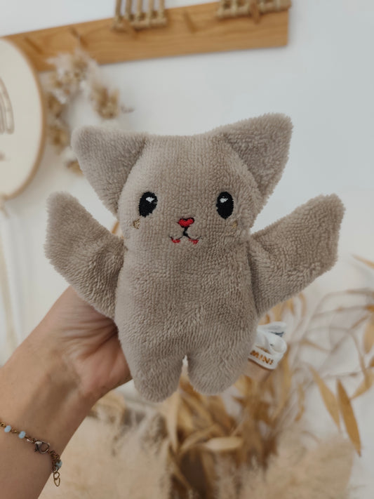 Peluche KAWAII chauve souris marron