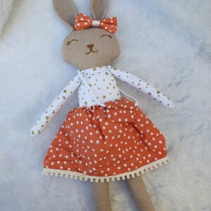 Tenue TERRACOTTA pour poupée chat