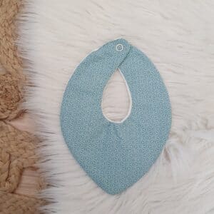 Bavoir naissance GRAPHIQUE bleu