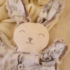 Doudou lapin FORET (grand modèle)