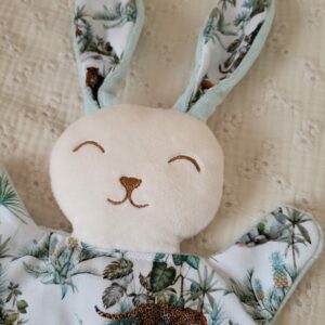 Doudou lapin JUNGLE (grand modèle)