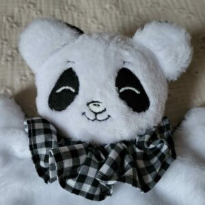 Doudou PANDA vichy N&B